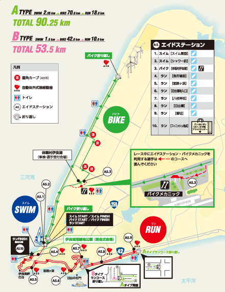 コースガイド トライアスロン伊良湖大会